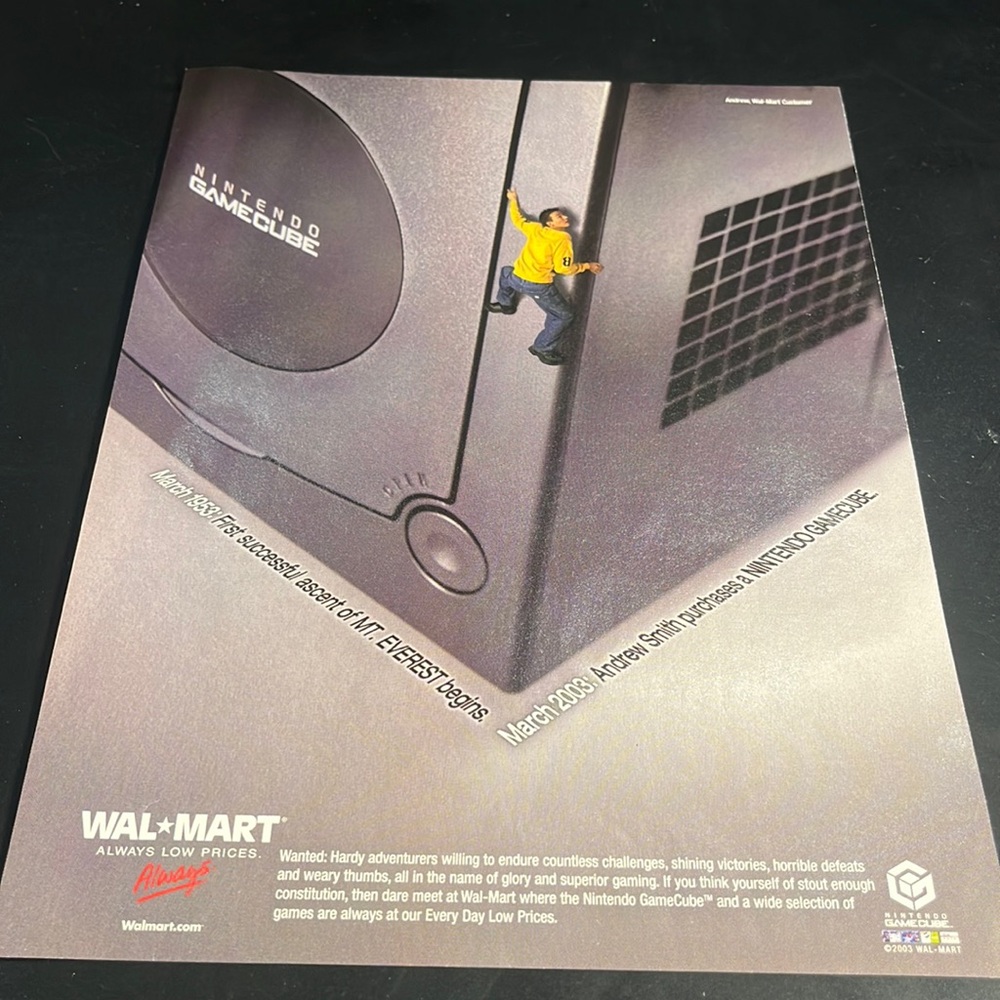 Walmart Nintendo gamecube console ad